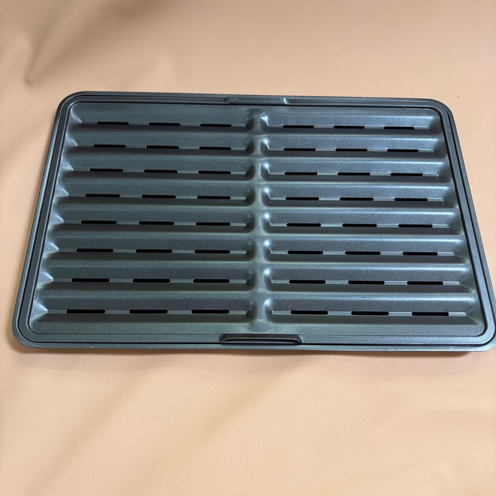Ronco Showtime Rotisserie Pro 6000 Drip Tray with Grate Cover Dark Gray Metal